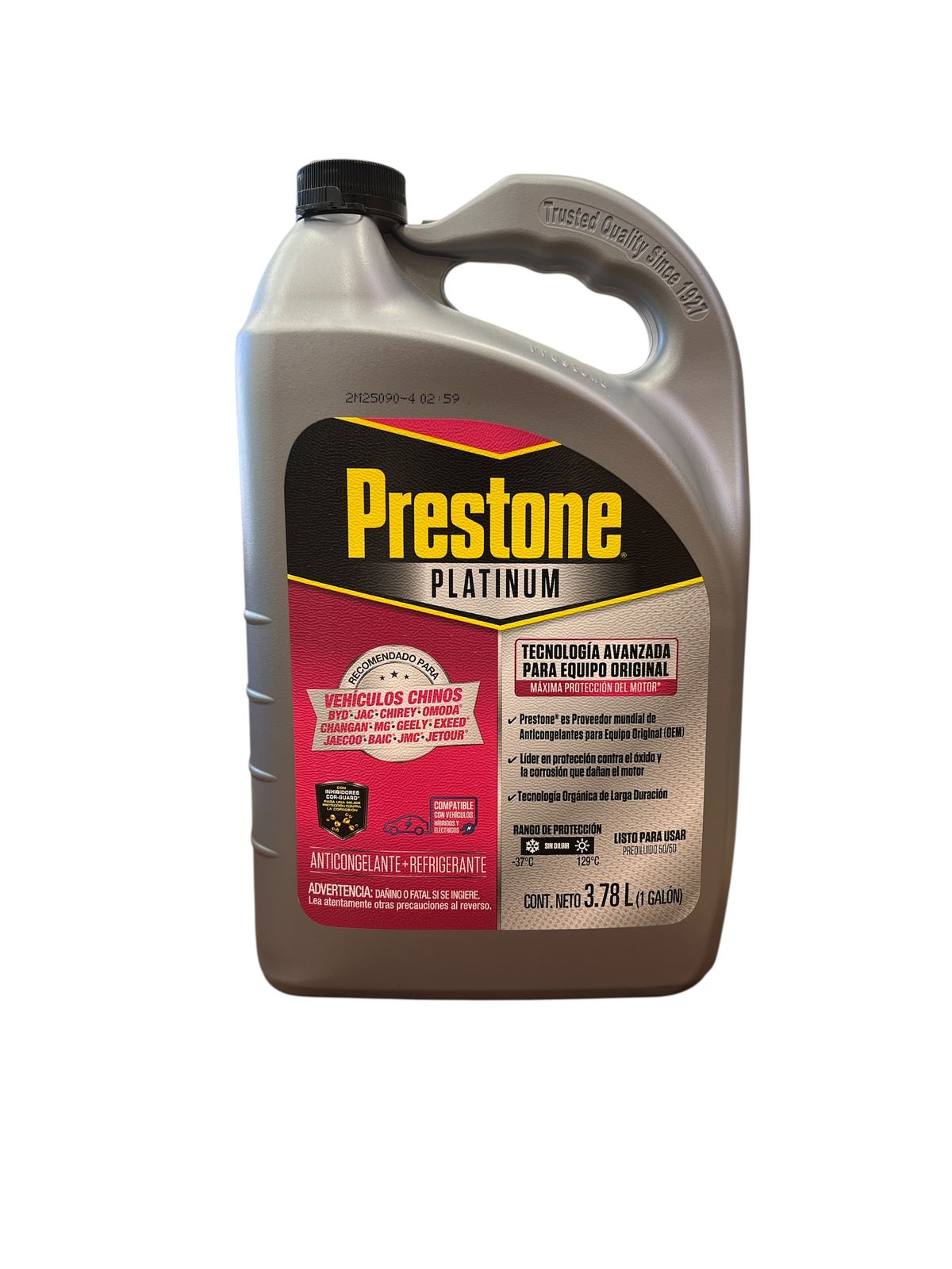Anticongelante 50/50 Prestone Platinum Vehículos Chinos (Rosado)